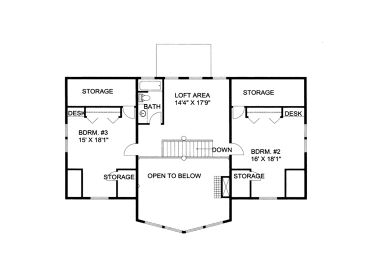 2nd Floor Plan, 012H-0207