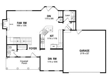 1st Floor Plan, 014H-0033
