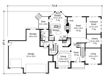 1st Floor Plan, 023H-0049