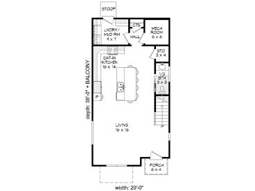 1st Floor Plan, 062H-0215