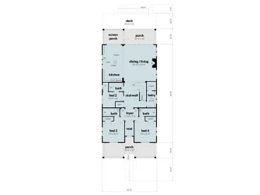 1st Floor Plan, 052H-0166
