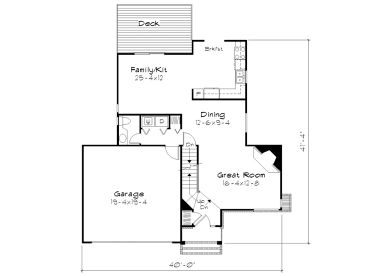 1st Floor Plan, 022H-0040