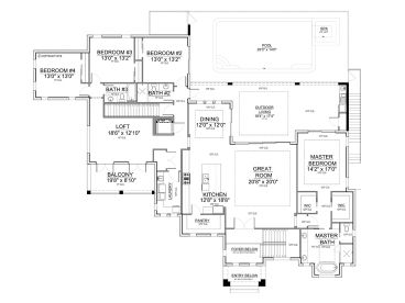 2nd Floor Plan, 070H-0076