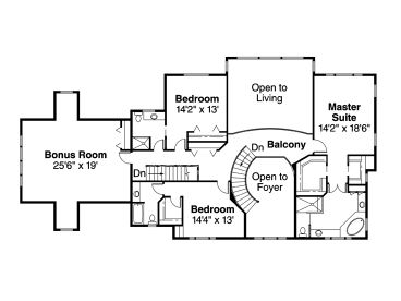 2nd Floor Plan, 051H-0072