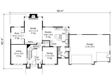 1st Floor Plan, 023H-0028