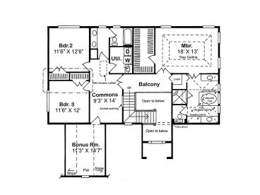 2nd Floor Plan, 047H-0019