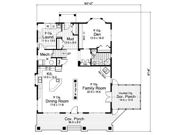 1st Floor Plan, 023H-0132