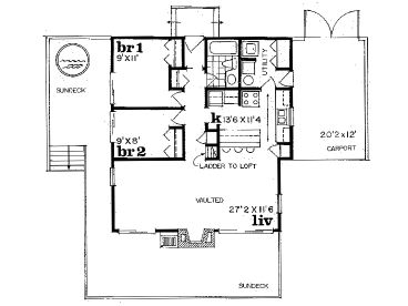 1st Floor Plan, 032H-0002