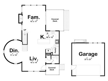 1st Floor Plan, 050H-0303