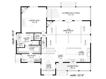 1st Floor Plan, 062H-0328