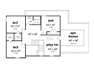 2nd Floor Plan, 061H-0162