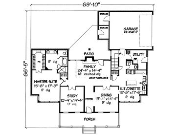 1st Floor Plan, 022H-0110