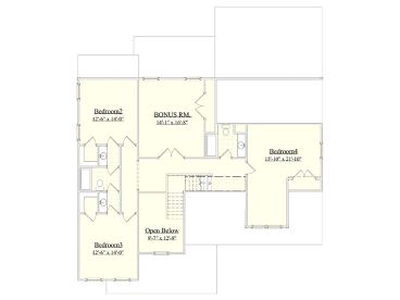 2nd Floor Plan, 080H-0010