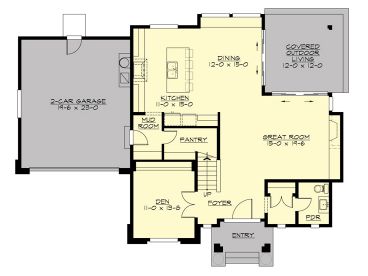 1st Floor Plan, 035H-0119
