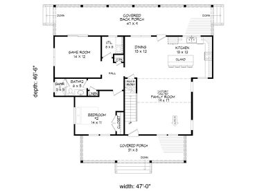 1st Floor Plan, 062H-0299