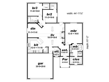 Floor Plan, 062H-0120