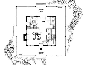 1st Floor Plan, 057H-0040