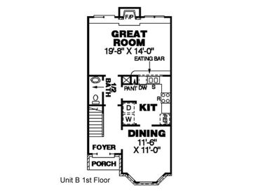1st Floor Plan B, 011M-0003