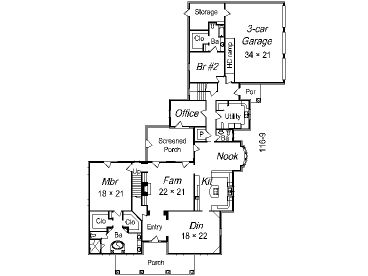 1st Floor Plan, 061H-0152