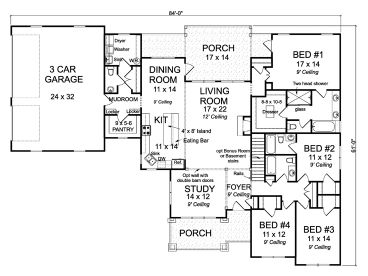 1st Floor Plan, 059H-0221