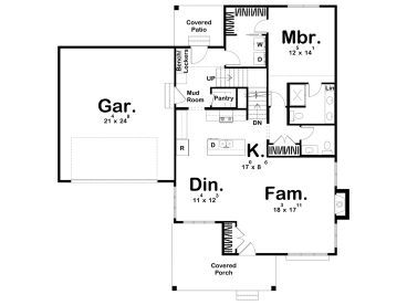 1st Floor Plan, 050H-0349