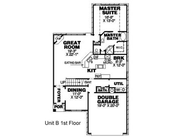 1st Floor Plan B, 011M-0004