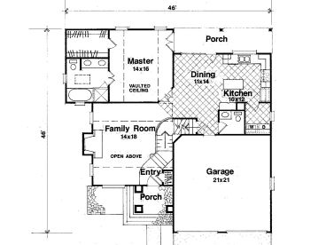 1st Floor Plan, 030H-0033