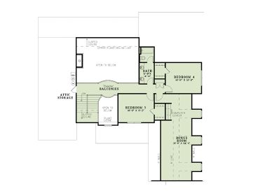 2nd Floor Plan, 025H-0222