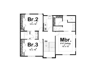 2nd Floor Plan, 050H-0257