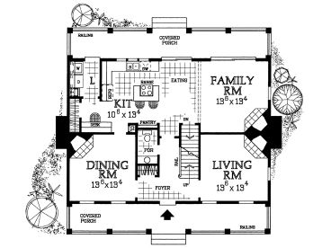 1st Floor Plan, 057H-0015