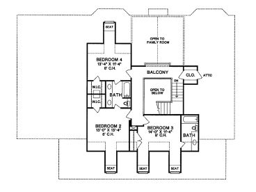 2nd Floor Plan, 031H-0164