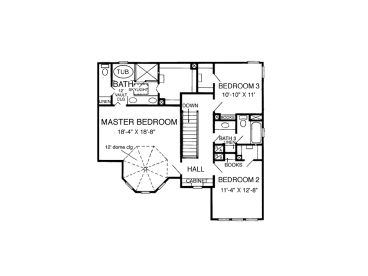 2nd Floor Plan, 054H-0121