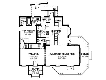 1st Floor Plan, 064H-0087