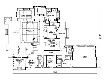 1st Floor Plan, 058H-0039