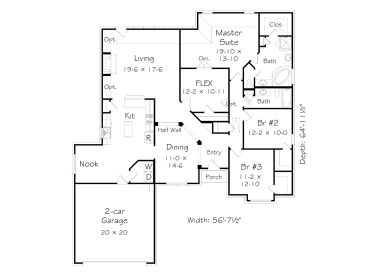Floor Plan, 061H-0160