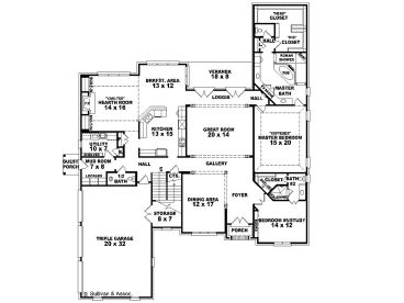 1st Floor Plan, 006H-0128