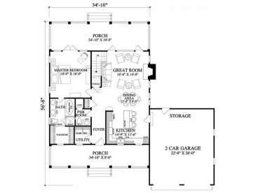 1st Floor Plan, 063H-0119