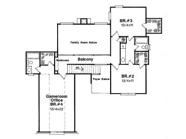 2nd Floor Plan, 030H-0071