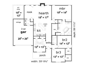 Floor Plan, 061H-0164