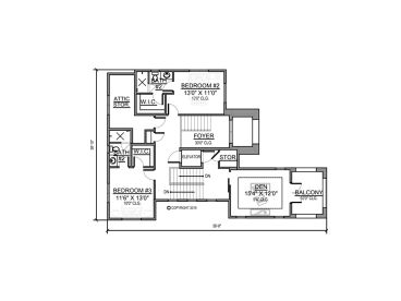 3rd Floor Plan, 070H-0045
