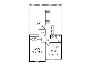 2nd Floor Plan, 061H-0023