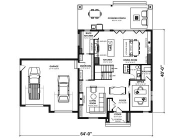 1st Floor Plan, 027H-0553