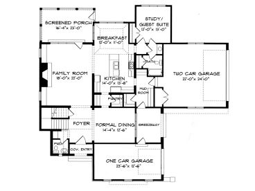1st Floor Plan, 029H-0037