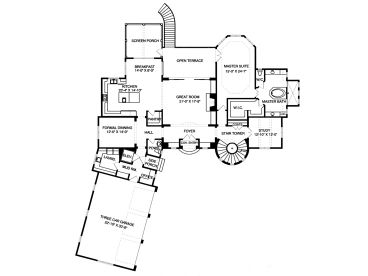 1st Floor Plan, 029H-0128