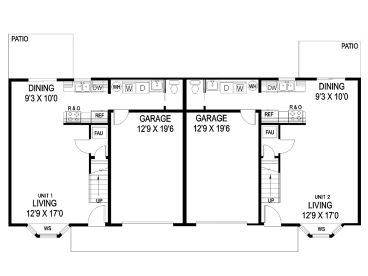 1st Floor Plan, 013M-0022