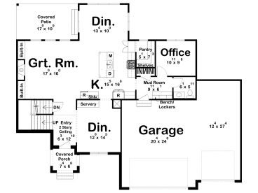 1st Floor Plan, 050H-0548