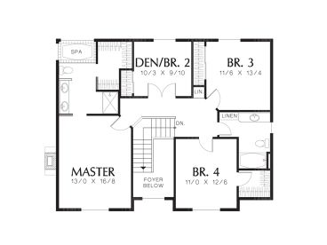 2nd Floor Plan, 034H-0334