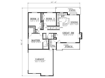 1st Floor Plan, 026H-0096