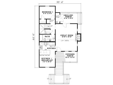 1st Floor Plan, 025H-0174