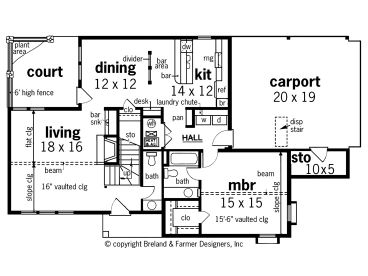 1st Floor Plan, 021H-0065